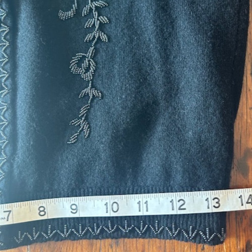 Beautiful Vintage Lined 100% Lambswool Cardigan Sweater - Picture 10 of 14